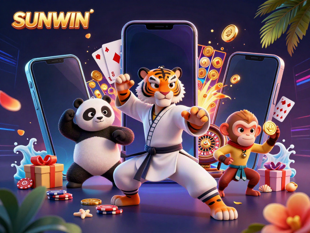 Experience thrilling wins with SUNWIN as the kung fu tiger and panda disciple showcase their game mastery!