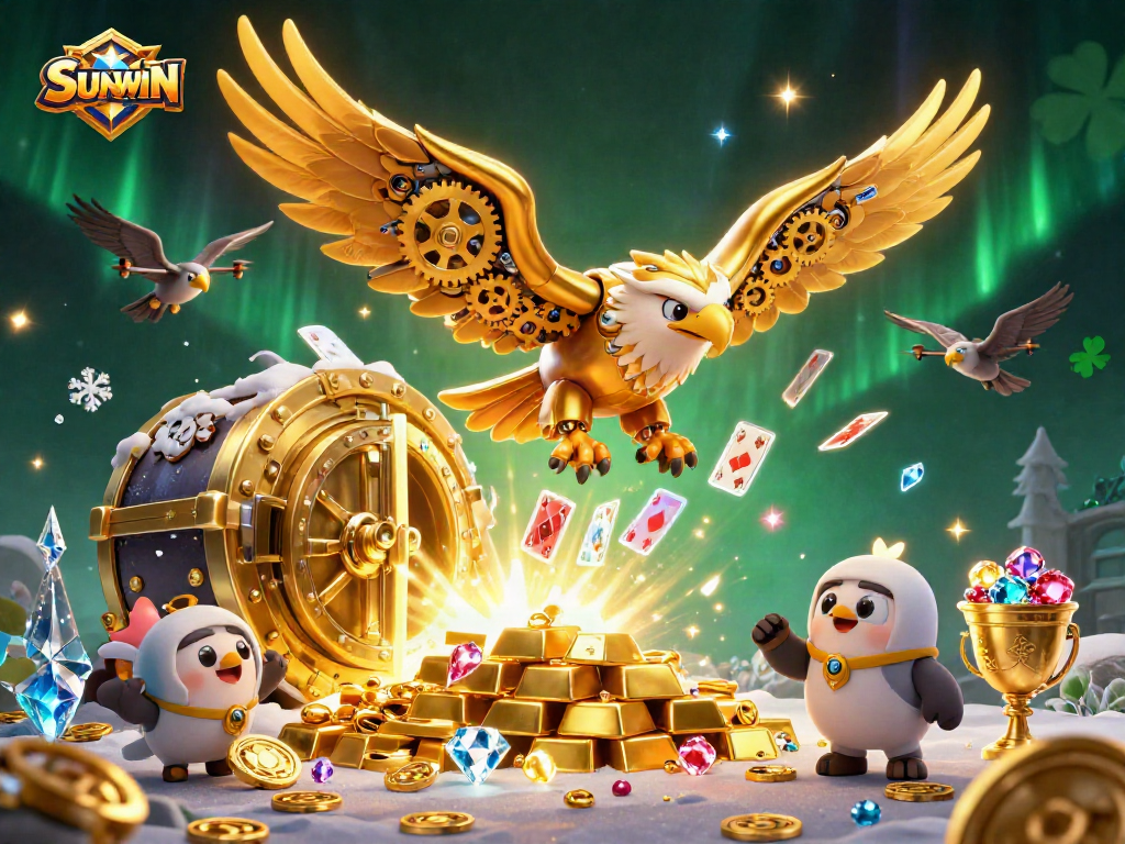 Experience the thrill of SUNWIN casino gaming with vivid illustrated adventure elements.