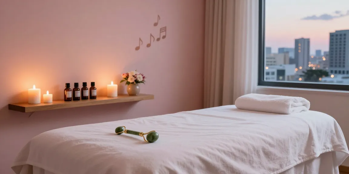 Inviting massage room for עיסוי אירוטי בתל אביב with soft lighting and soothing decor.